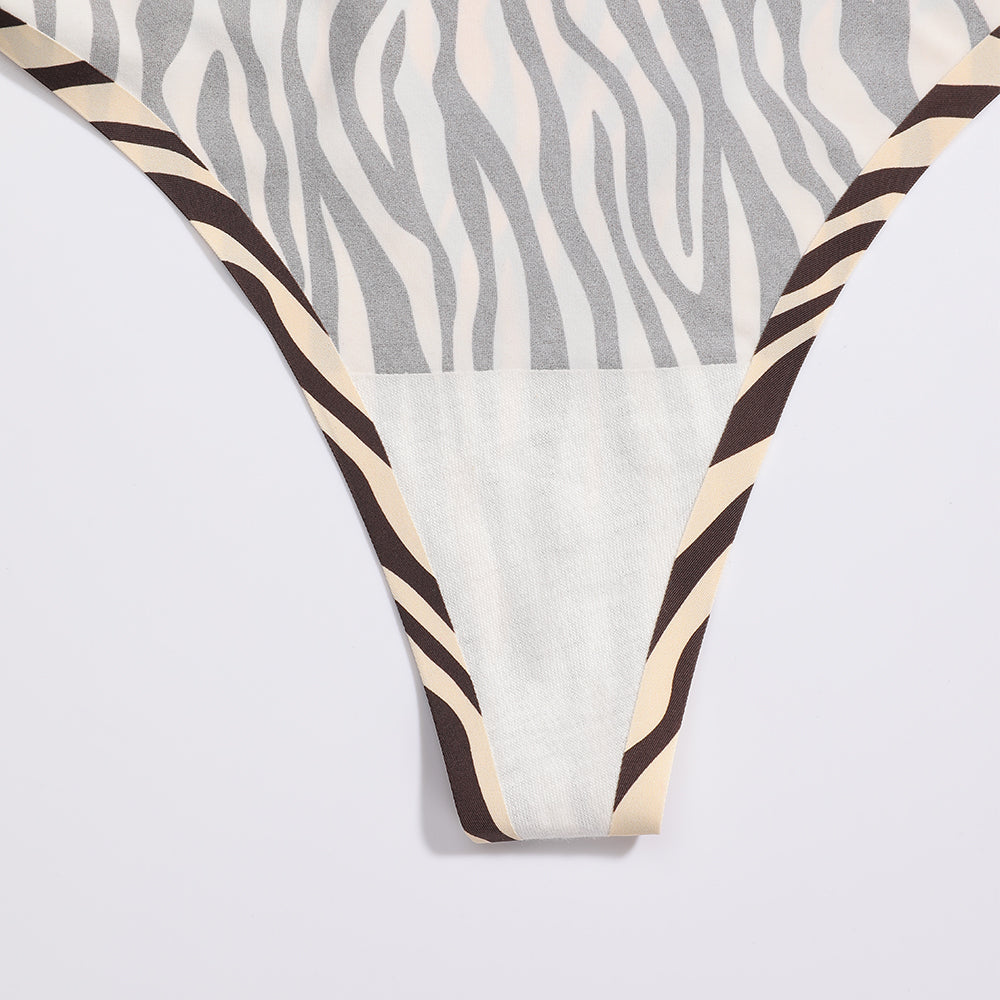 Sexy Leopard Print Thong Low Waist Breathable Cotton Panties