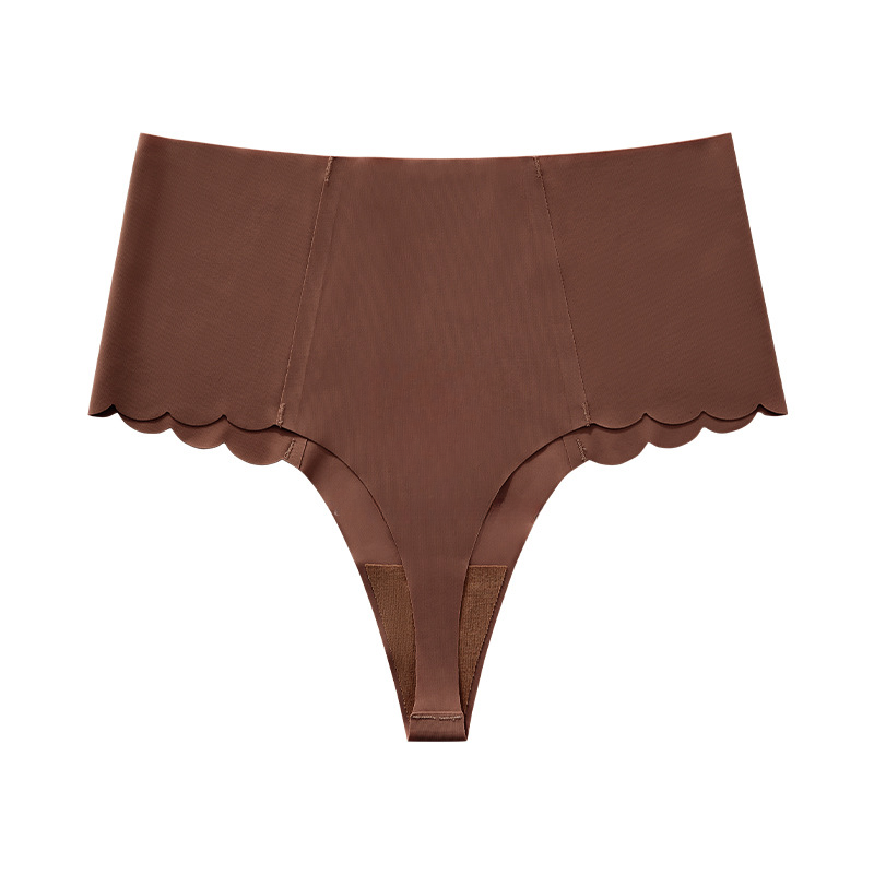 Seamless Wave Edge Invisible Yoga Panties Thong
