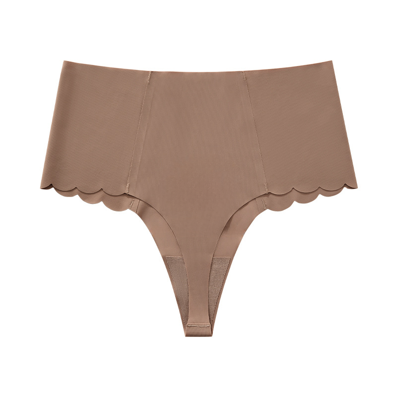 Seamless Wave Edge Invisible Yoga Panties Thong