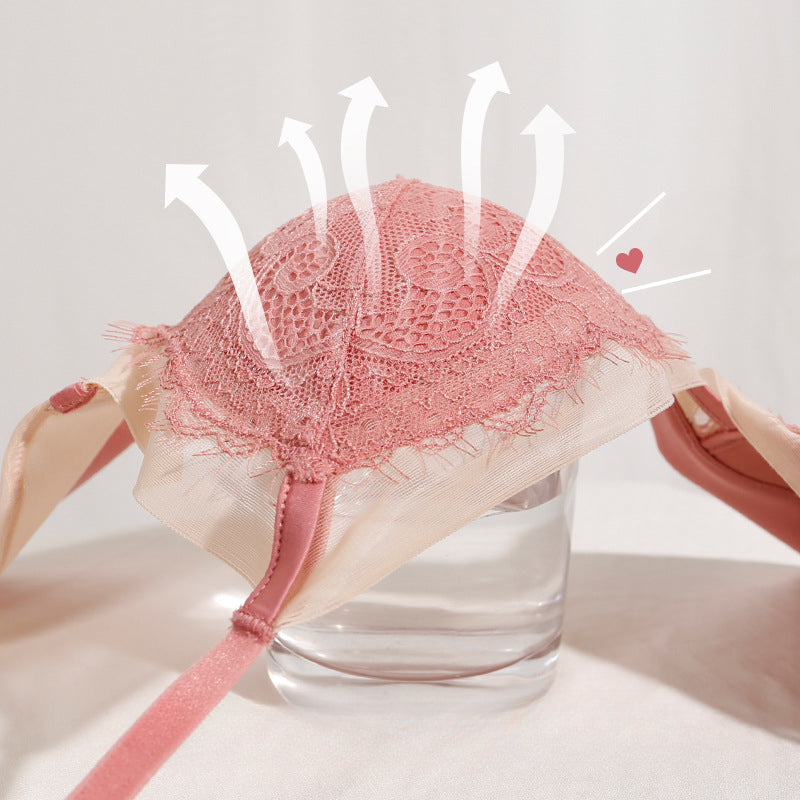 Sexy Lace French Triangle Cup Bra Set