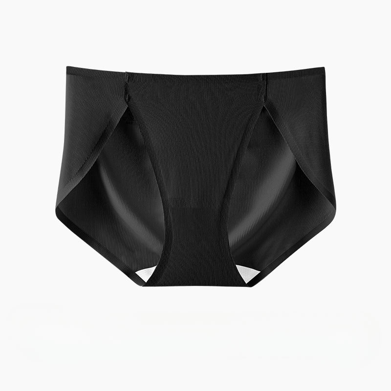 Ice Silk Mid Waist High Split No Trace Thin Panties