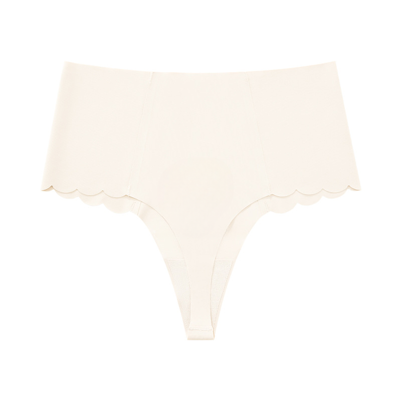 Seamless Wave Edge Invisible Yoga Panties Thong