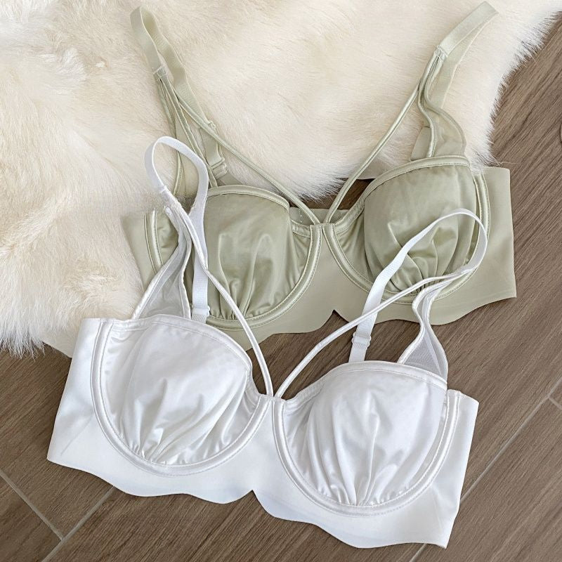 Sweet Ultra-thin Ruffle Bra Set