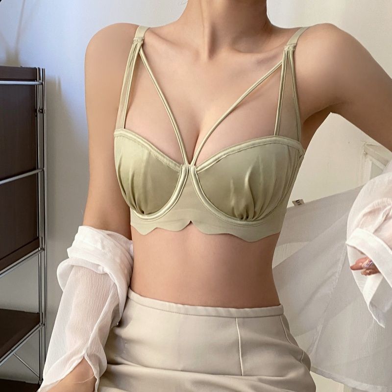 Sweet Ultra-thin Ruffle Bra Set
