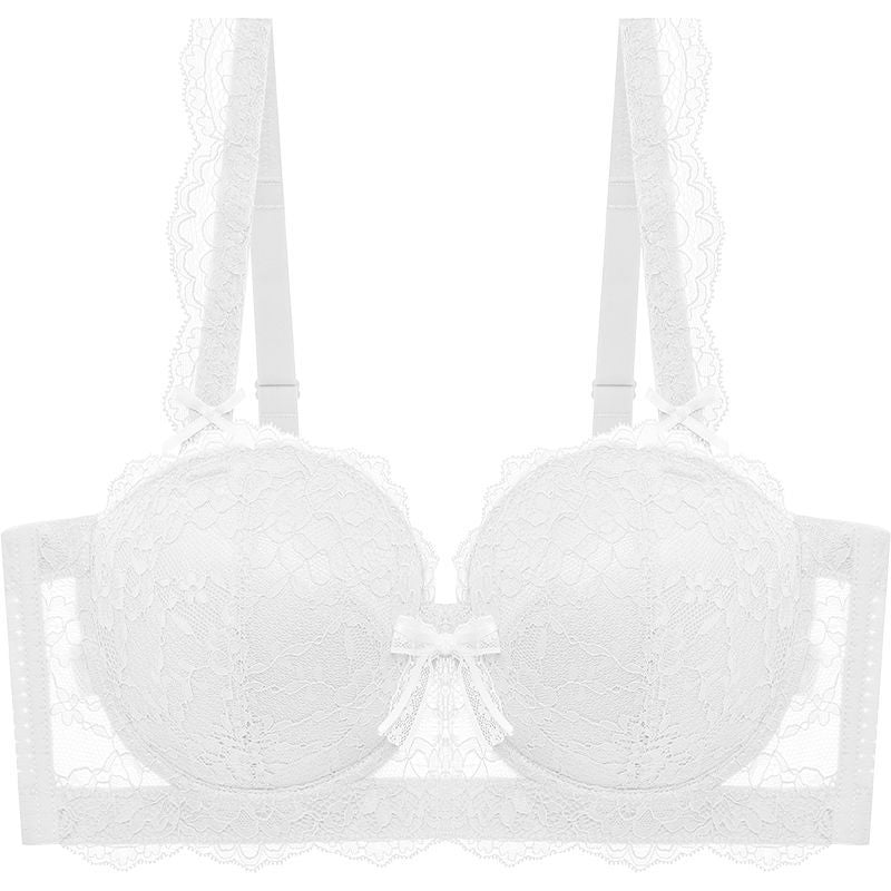 Ultra-thin Gathering Molded Lace Bra
