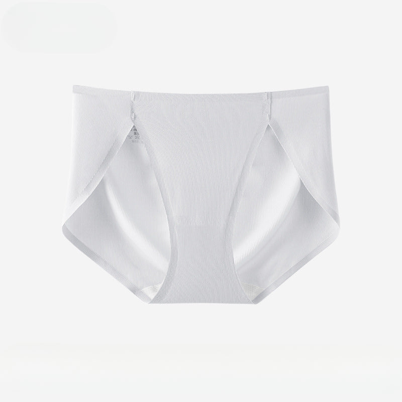Ice Silk Mid Waist High Split No Trace Thin Panties