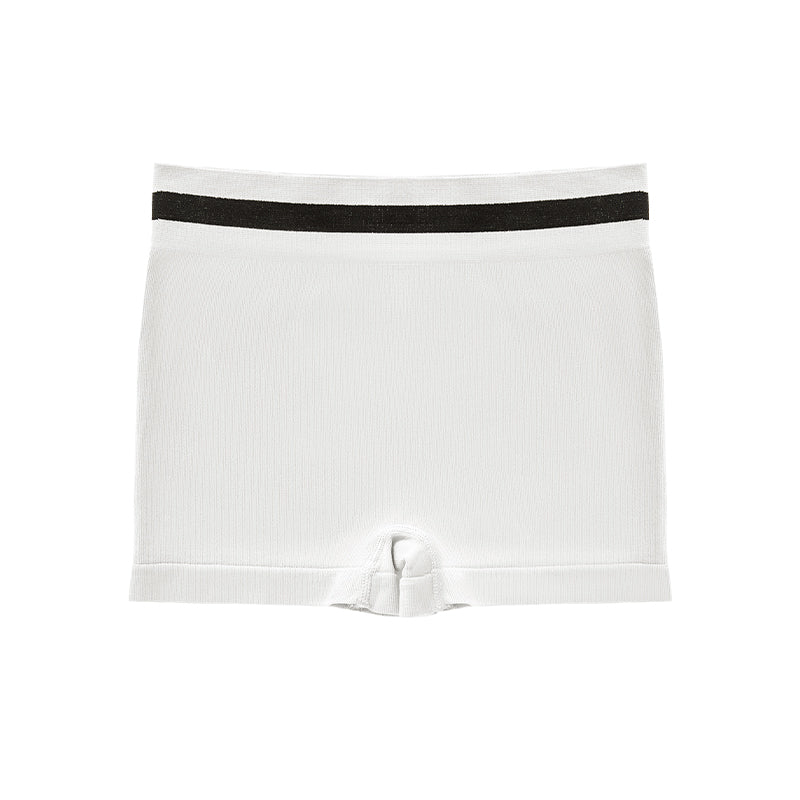 Colorblocking Seamless Thin Flat Pants High Waist Anti-Glare Panties