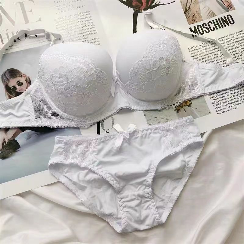 Sensual Romance Embroidered Lace Bra Set