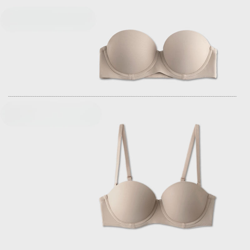 Half Cup Non-marking Gathered Ultra-thin Style Bra