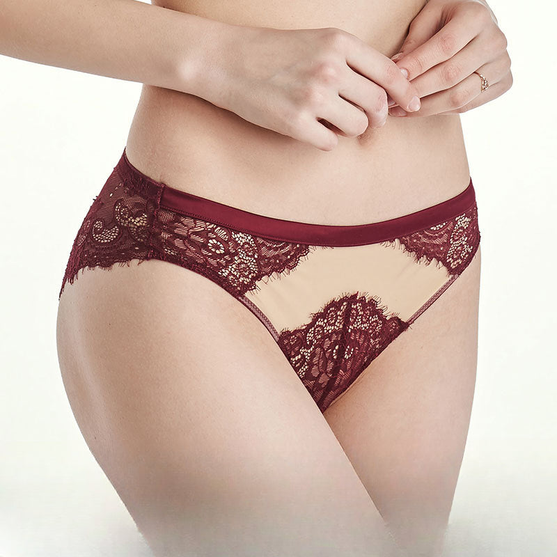 French Thin Lace Hollowed Out Midriff Panties
