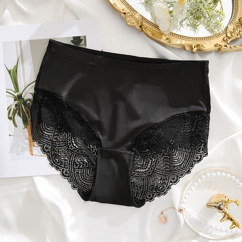 French Lace Patchwork Seamless Ice Thin Panties