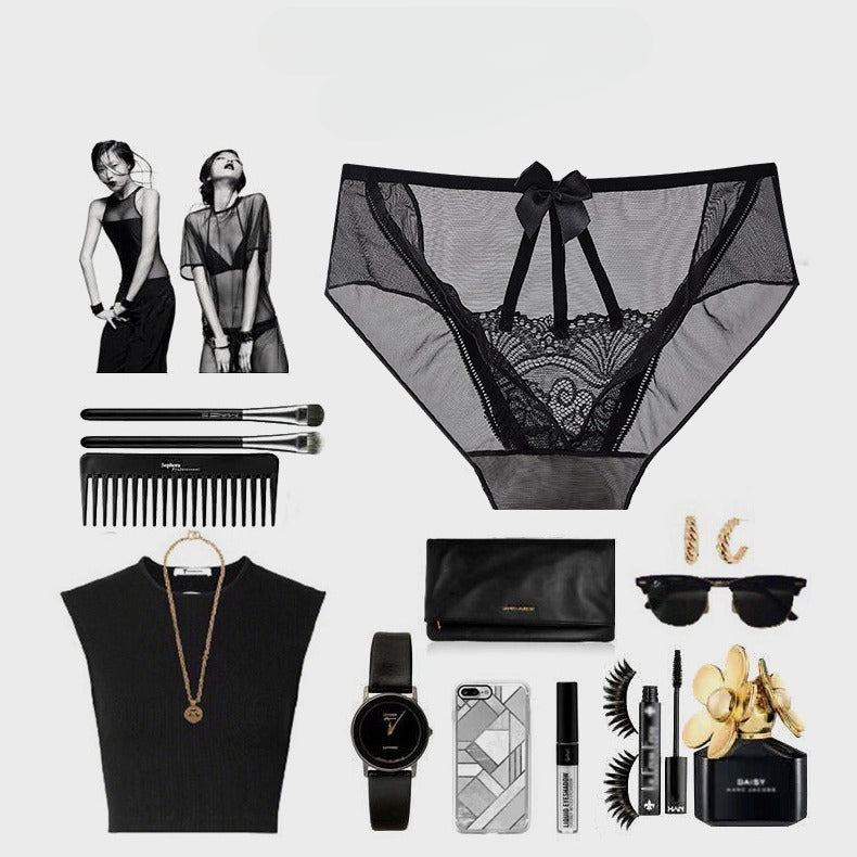Sexy Lace Mid-rise Mesh Panties