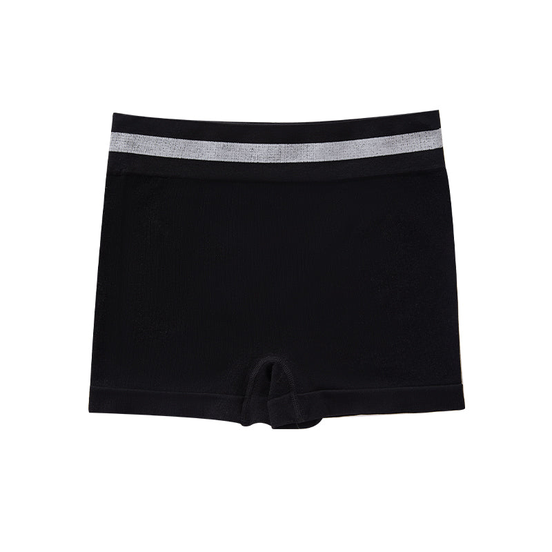 Colorblocking Seamless Thin Flat Pants High Waist Anti-Glare Panties
