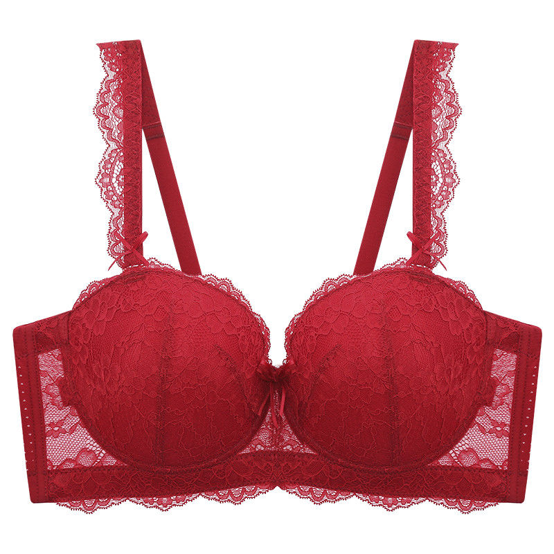 Ultra-thin Gathering Molded Lace Bra