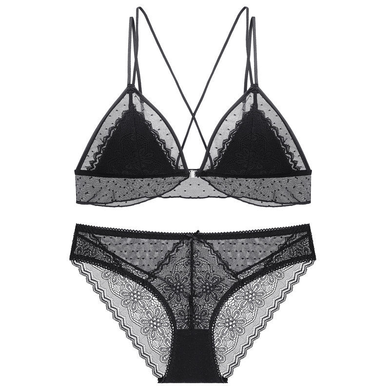 Comfortable and Minimizing French Ultra-thin Bra Set