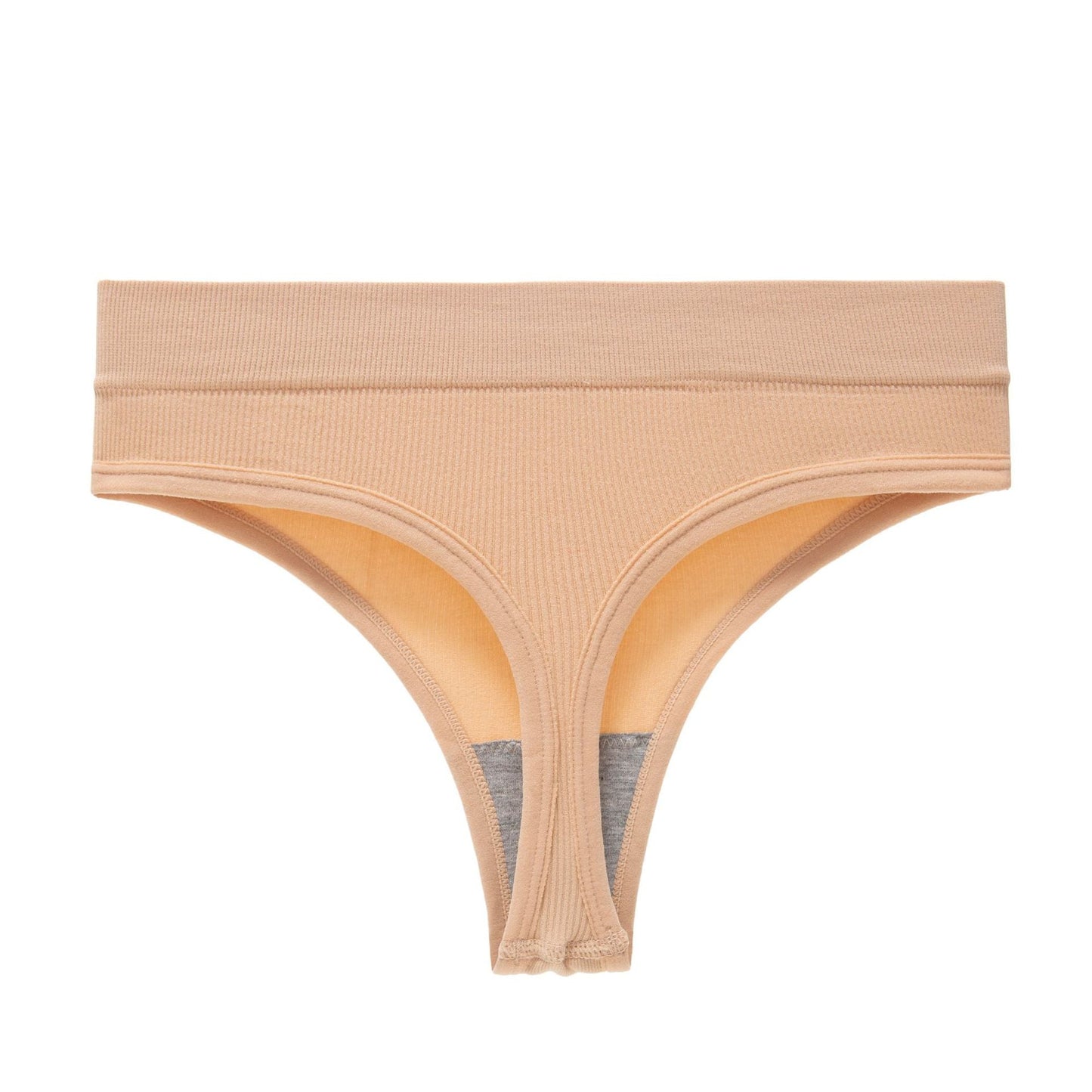 Yoga Seamless Threaded Mid-Low Waist Sexy Cotton Gear Sports Triangle Inner T Panties