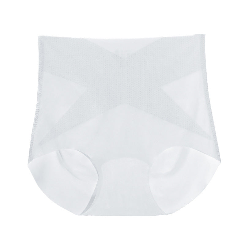 High Waisted Tummy Tightening Ice Silk Panties Without Trace Triangle Pants