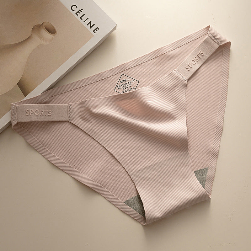 One Piece Nude Senseless Ice Silk Panties High Split Thin Triangle Panties