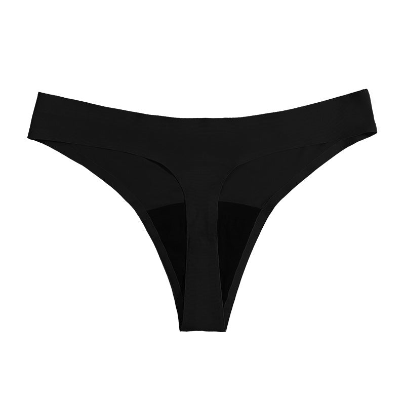 Non-marking Sexy Low Waist Four Layers Anti-Leakage Thong Physiological Panties