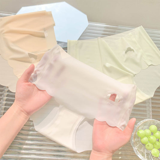 One Piece Seamless Ice Silk Midriff Panties