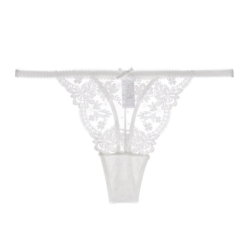 Sexy Seductive T Pants Three-dimensional Embroidered Lace Thong Panties