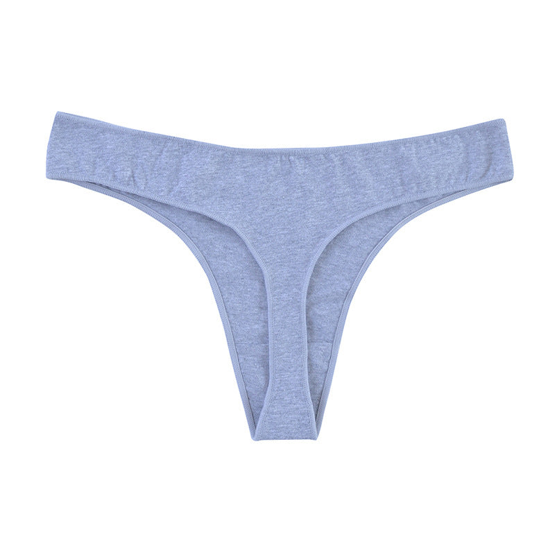 Ultra-thin T/Thong  | Low Waist Solid Knitted Cotton Panties