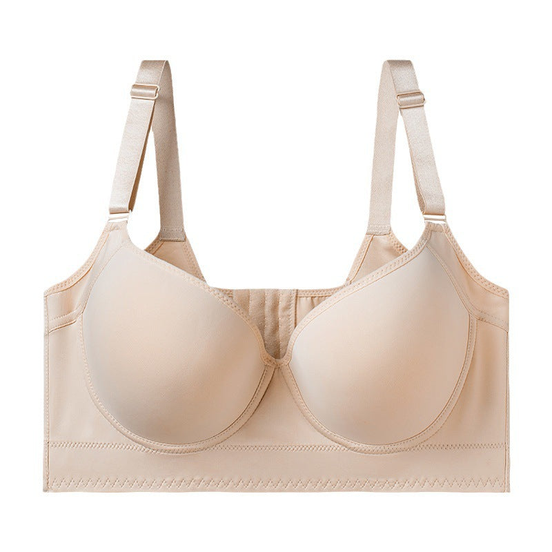 Plus Size Thin Back Underwear With Steel Ring Bra