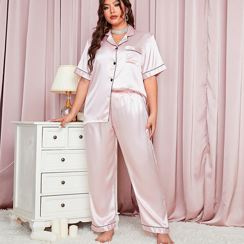 Simple and Casual Sleepwear for Women  Faux Silk Pajama Set