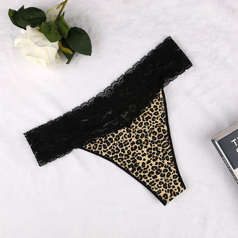 Sexy Lace Thong Invisible Low Waist Hip Lifting Triangle Cotton Panties