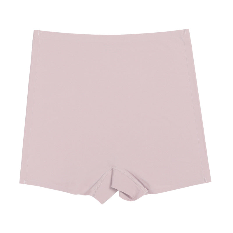 High Waist Solid Color Ice Silk Safety Shorts Panties