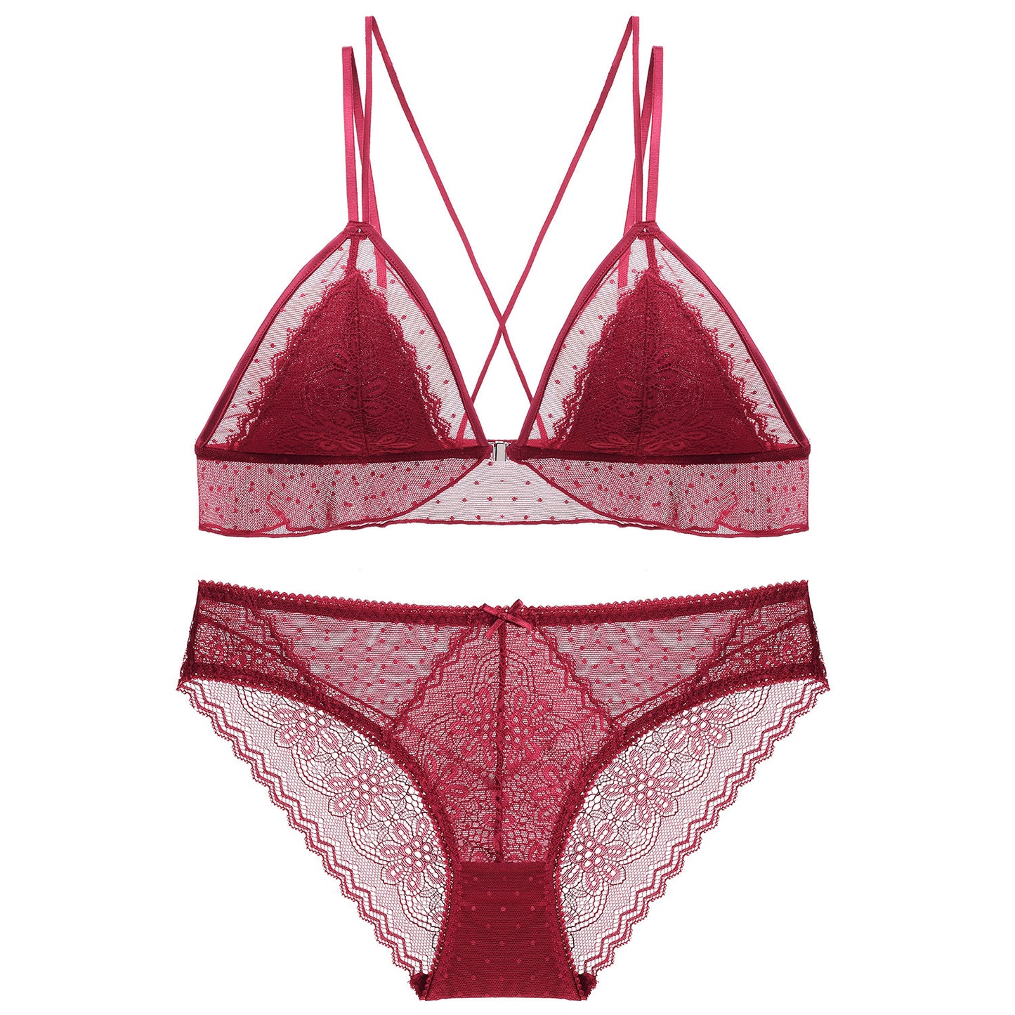 Comfortable and Minimizing French Ultra-thin Bra Set