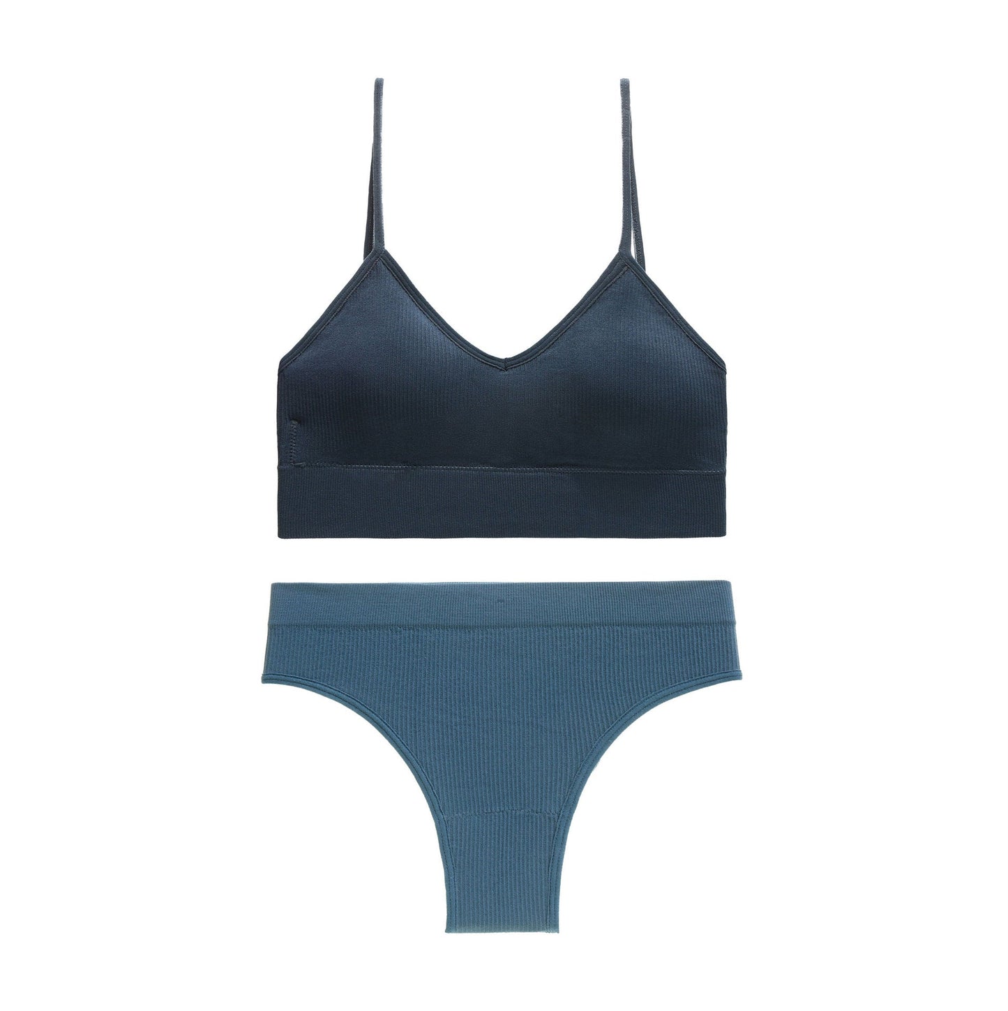 Non-Steel Ring Gathering Sling Backless Bra French Triangle Cup Set