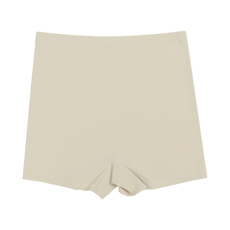 High Waist Solid Color Ice Silk Safety Shorts Panties