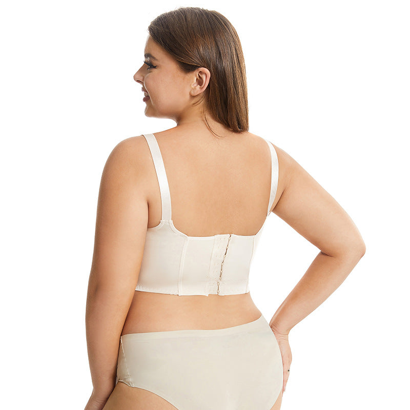 Plus Size Thin Back Underwear With Steel Ring Bra