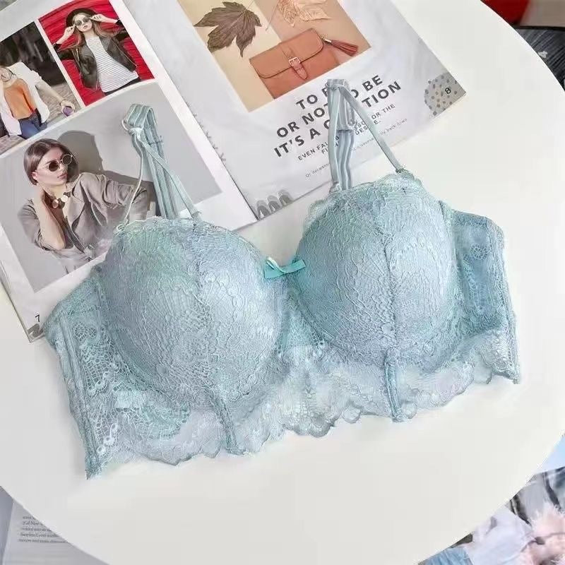 French Lace Half Cup Thin Bra
