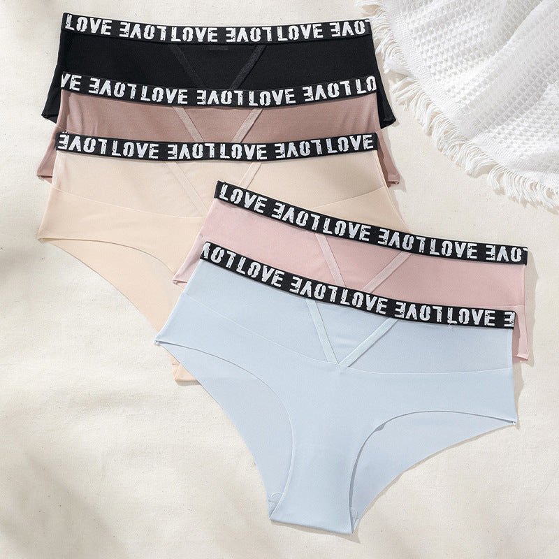 Alphabet Waist Sexy Mesh Pure Desire Seamless Panties Triangles