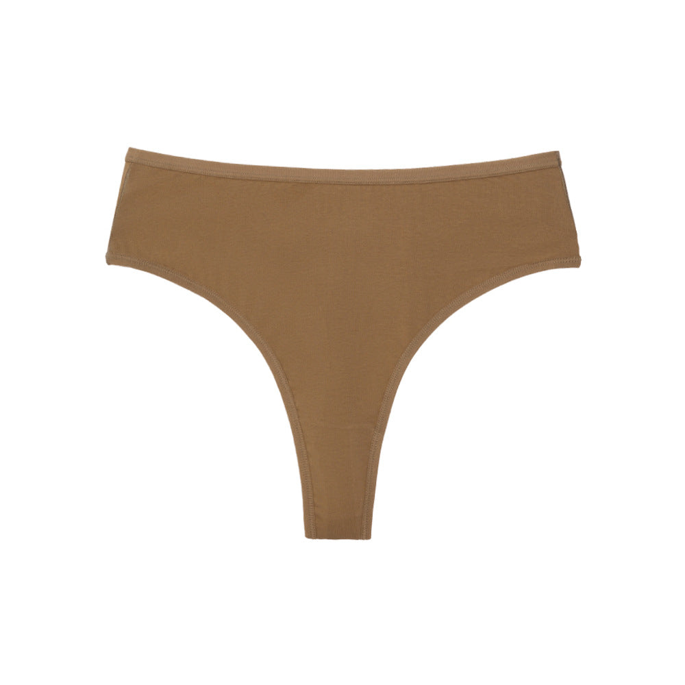 Invisible High Waist Breathable Crotchless Cotton High Split Panties