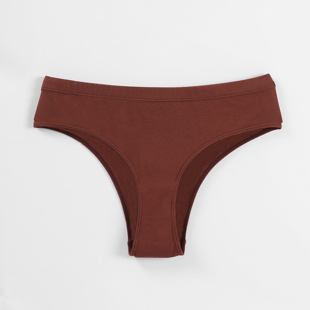 Mid Waist Hip Lift Cotton Breathable Comfort Panties