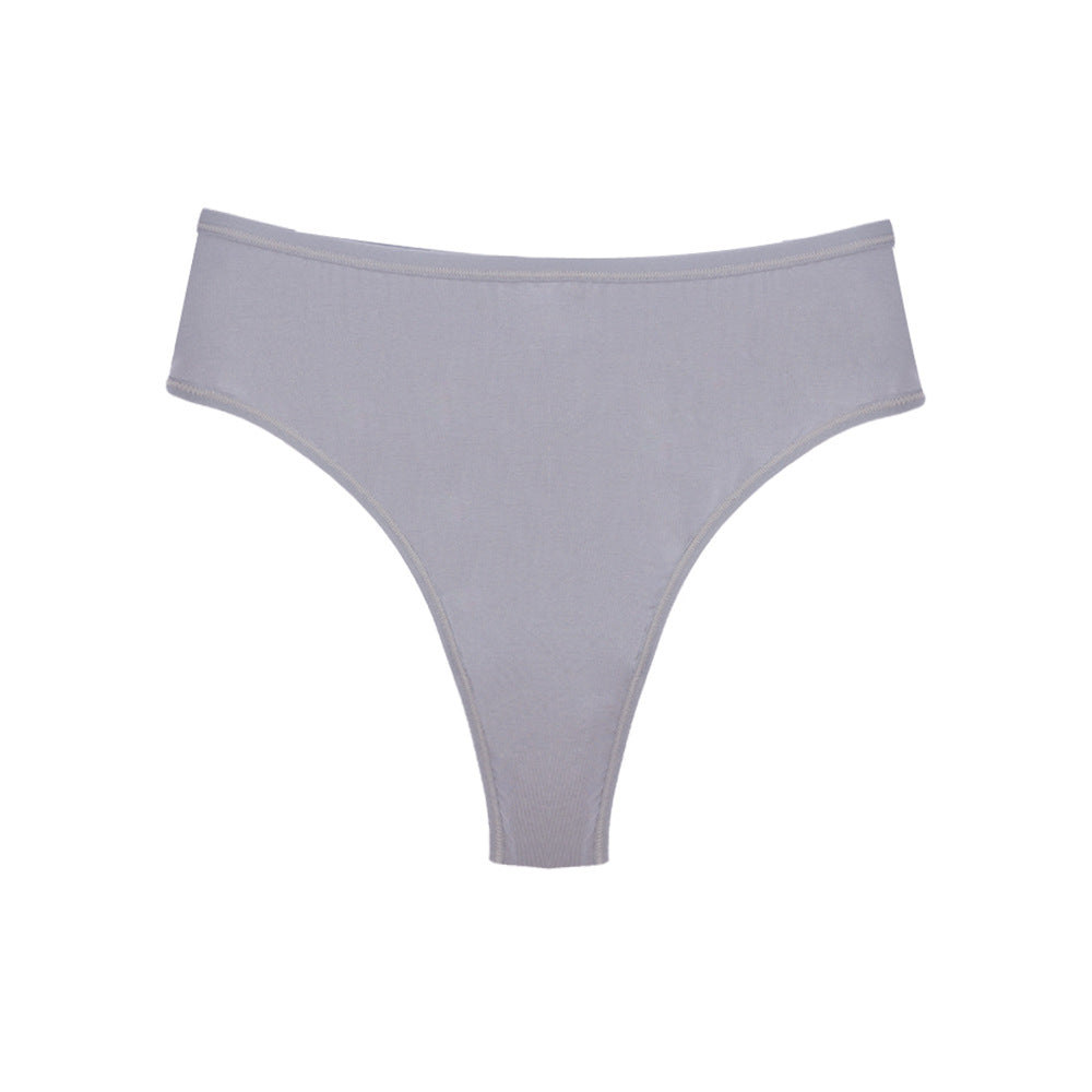 Invisible High Waist Breathable Crotchless Cotton High Split Panties