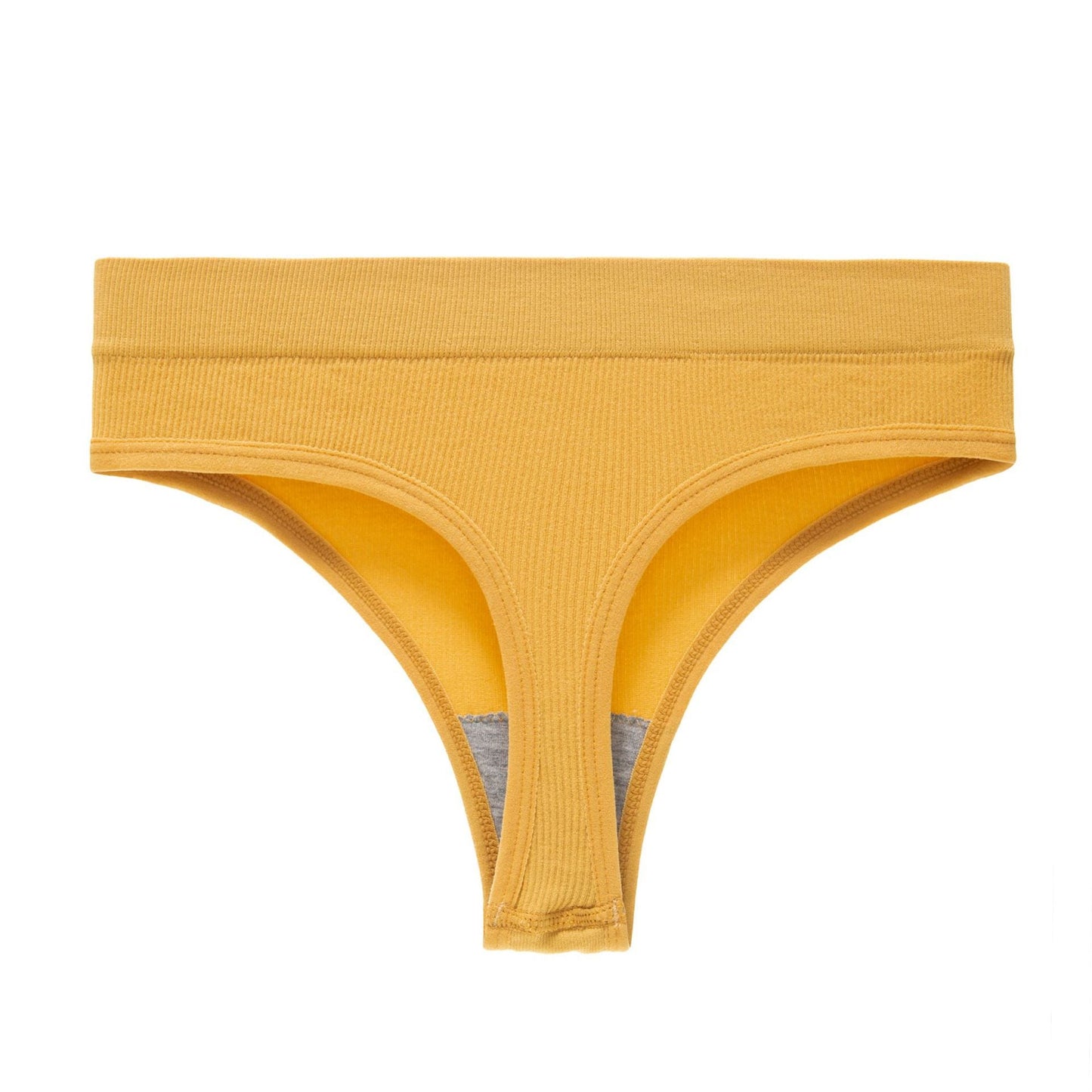 Yoga Seamless Threaded Mid-Low Waist Sexy Cotton Gear Sports Triangle Inner T Panties