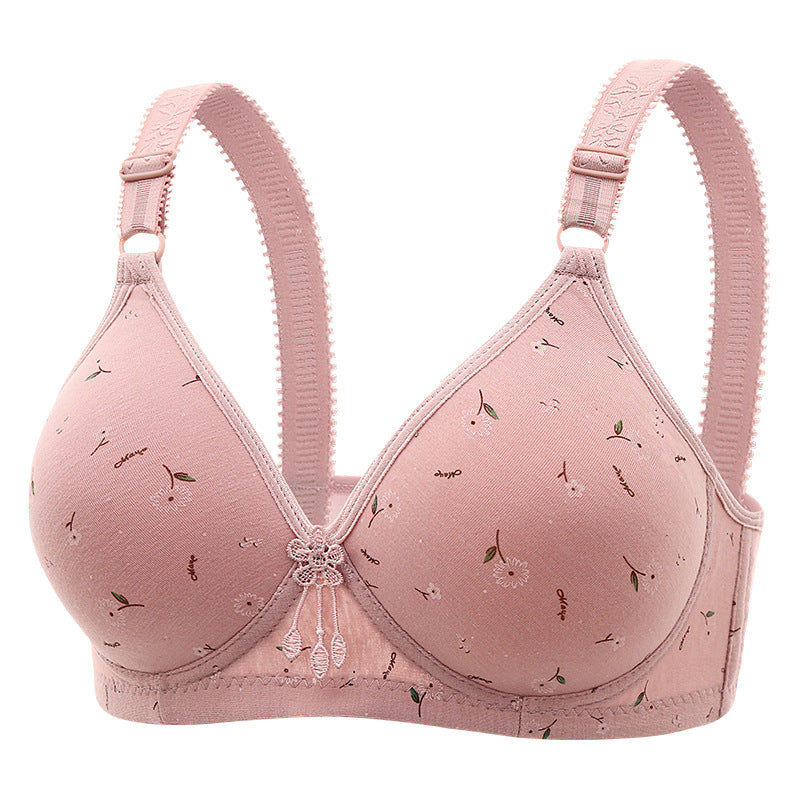 Thin Section Comfortable Gathering Breathable Middle-aged Bra