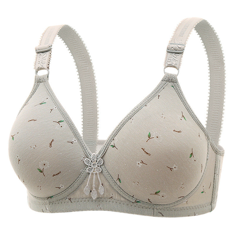 Thin Section Comfortable Gathering Breathable Middle-aged Bra