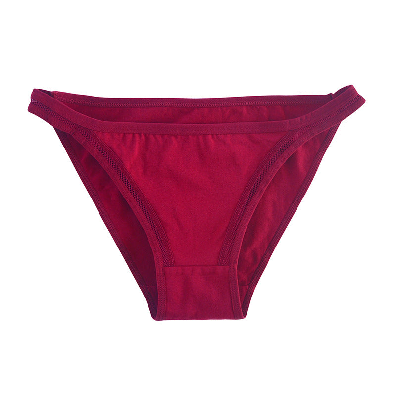 Cotton Half-Pack Hip  Bikini Thin Strap Triangle Panties