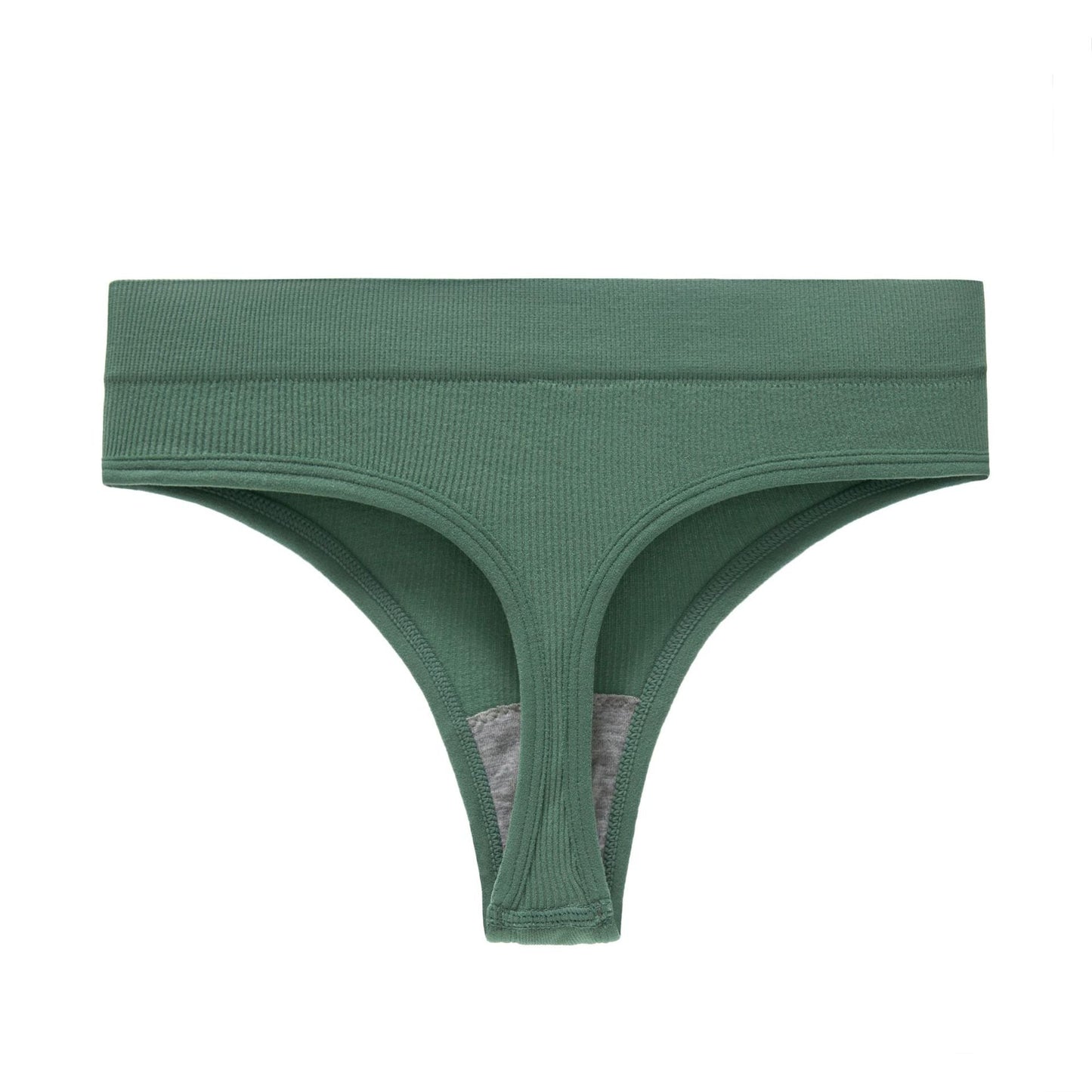 Yoga Seamless Threaded Mid-Low Waist Sexy Cotton Gear Sports Triangle Inner T Panties