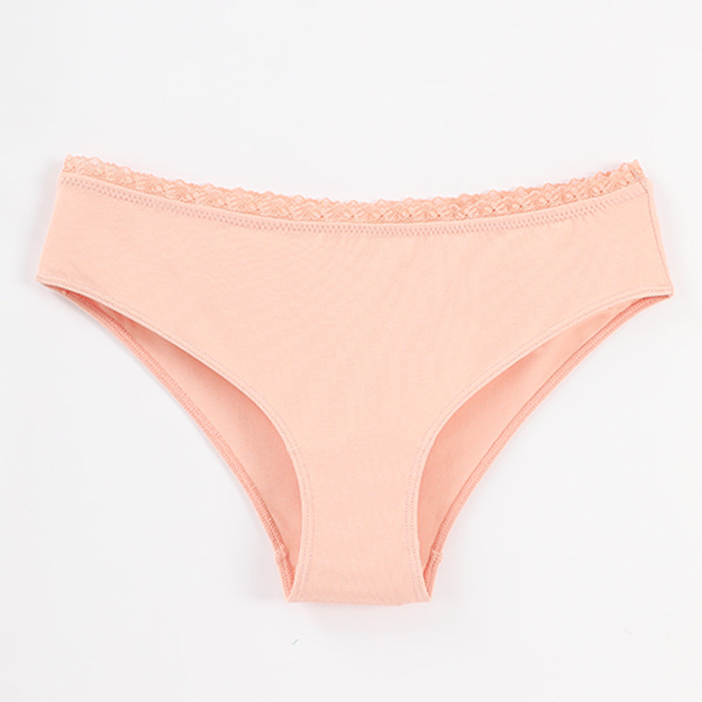 Low Waist Solid Color Cotton Shaping Butt Lift Breathable Invisible Anti-Exposure Triangle Panties