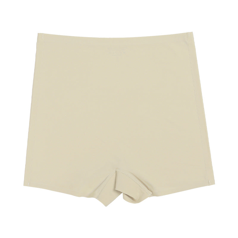 High Waist Solid Color Ice Silk Safety Shorts Panties