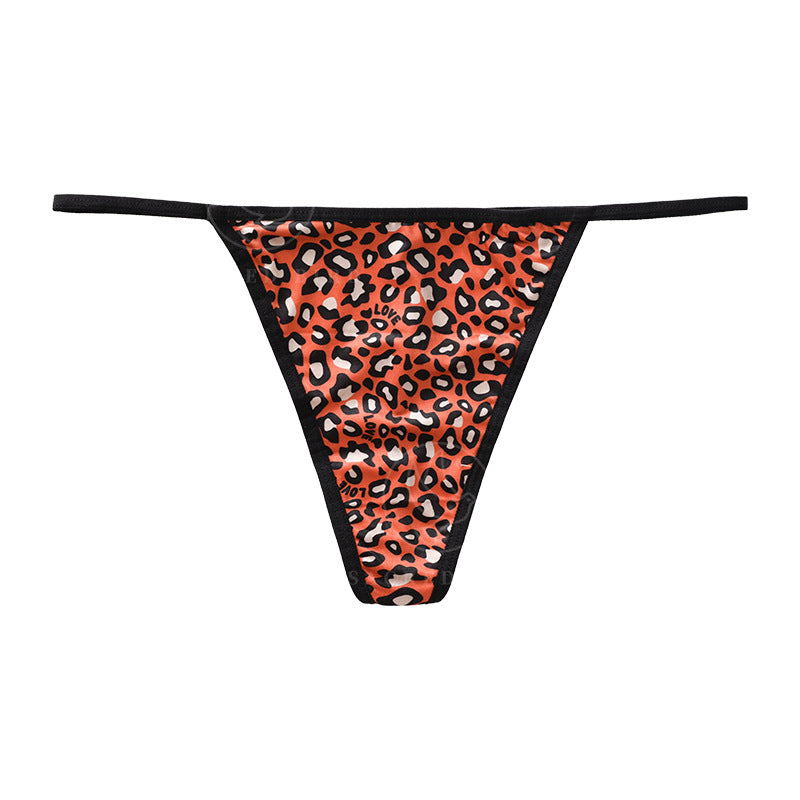 Sexy Leopard Print Low Rise T Panties