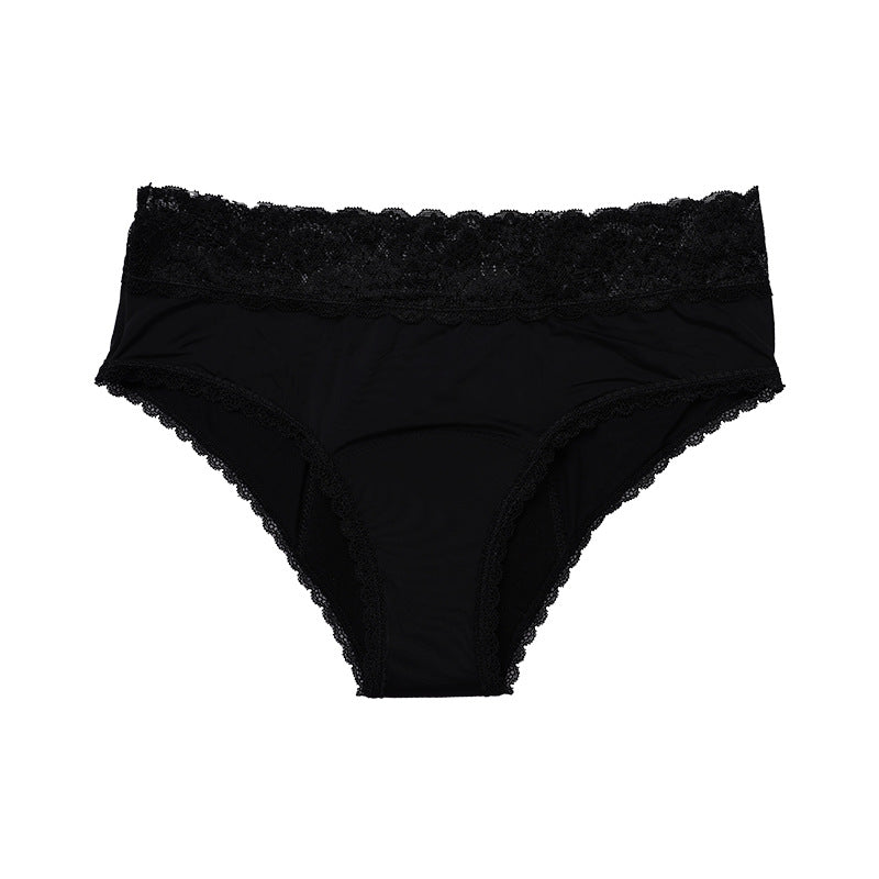 Sexy Lace Trim Four Layers Physiological Menstrual Triangle Panties