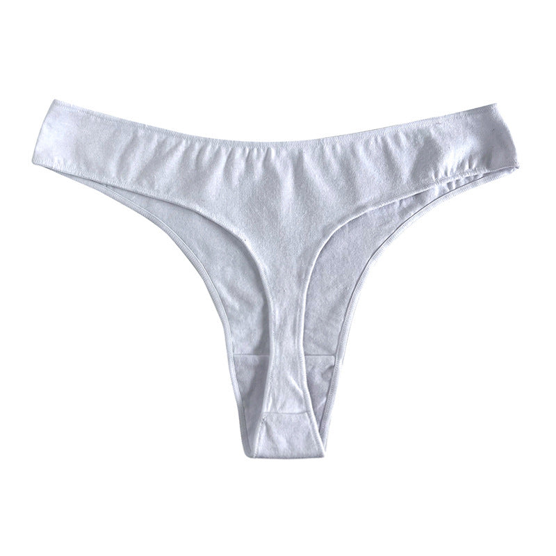 Ultra-thin T/Thong  | Low Waist Solid Knitted Cotton Panties
