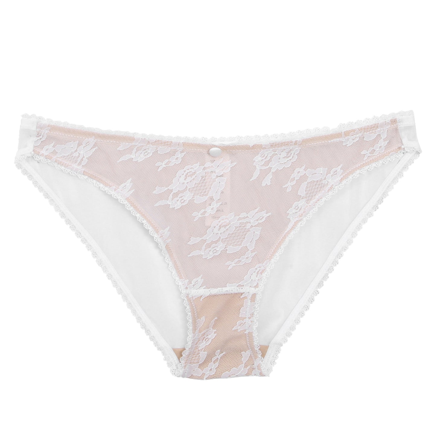 Sexy Lace Sheer Silk Thin Medium Waisted Triangle Panties